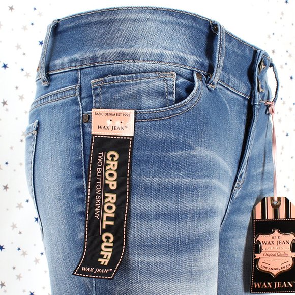 Cropped Rolled Cuff Skinny Jeans - Picture 4 of 8